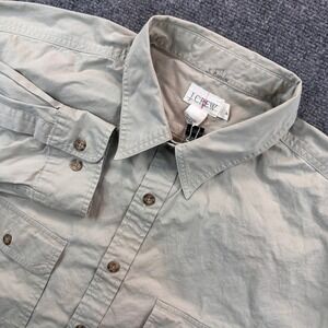 J Crew Oarsmen Canvas Cotton Shirt Men's XL Pockets Workwear Casual Classic Fit